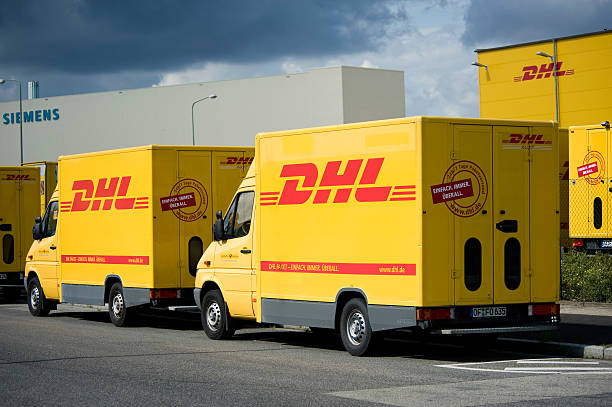 DHL delivery trucks